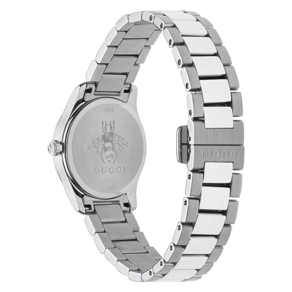 Gucci G-Timeless 27mm Feline Dial Silver Bracelet Ladies' Watch