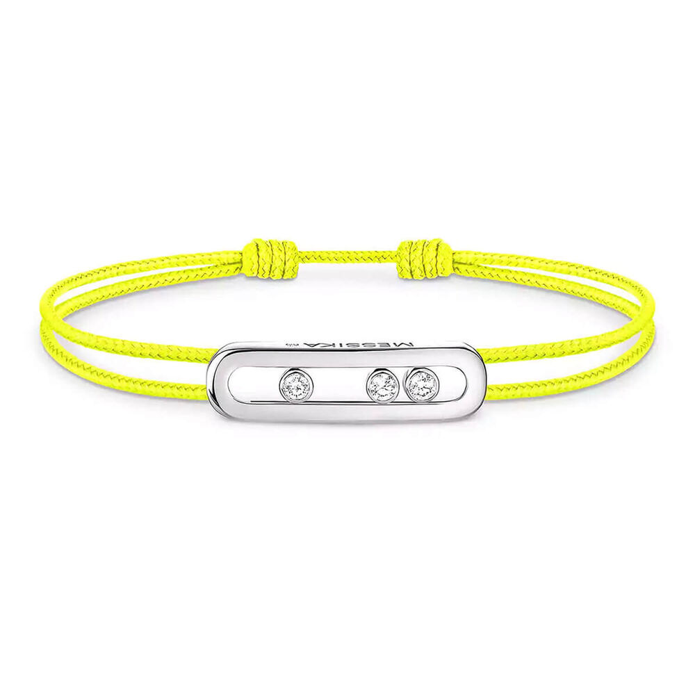Messika Care(s) White Gold 0.09ct Diamond Yellow Cord Bracelet