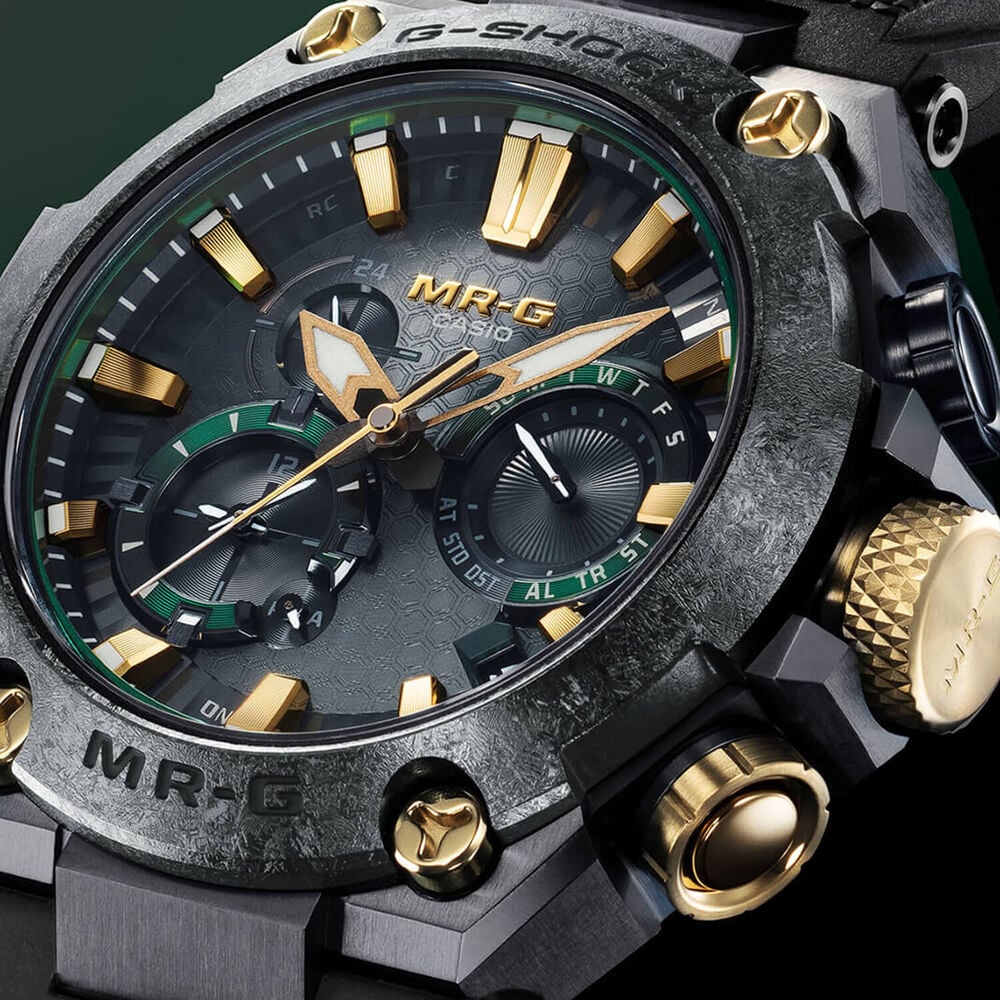 G-SHOCK MR-G 54.7mm Blue-Green Dial Titanium Bracelet Watch image number 4