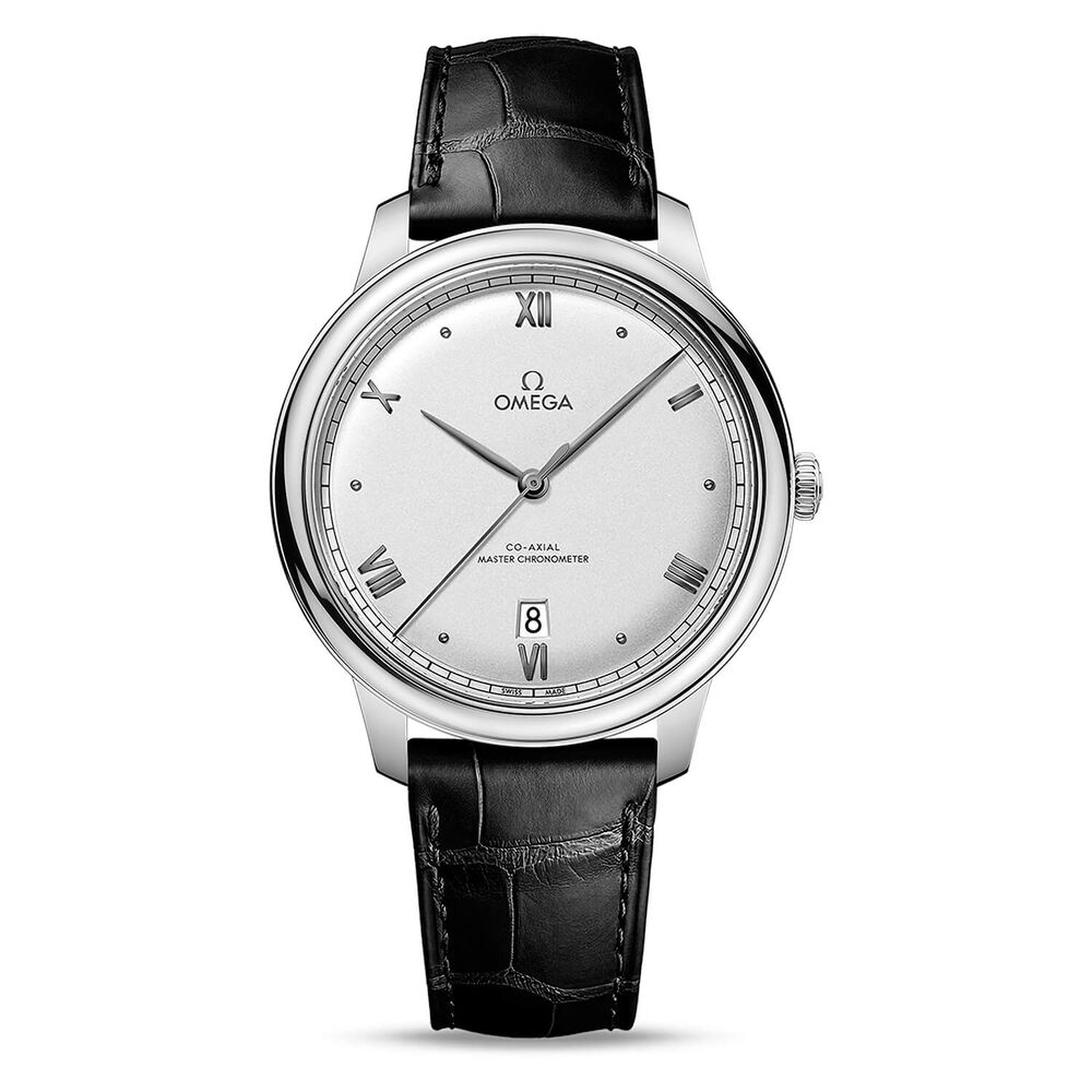OMEGA De Ville Prestige Co-Axial Master Chronometer 40mm Silver Dial Black Strap Watch