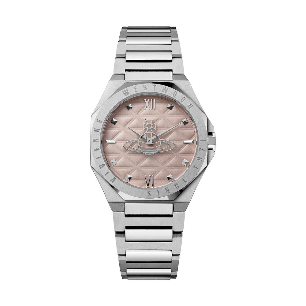 Vivienne Westwood The Aldgate 35mm Pink Dial Steel Bracelet Watch