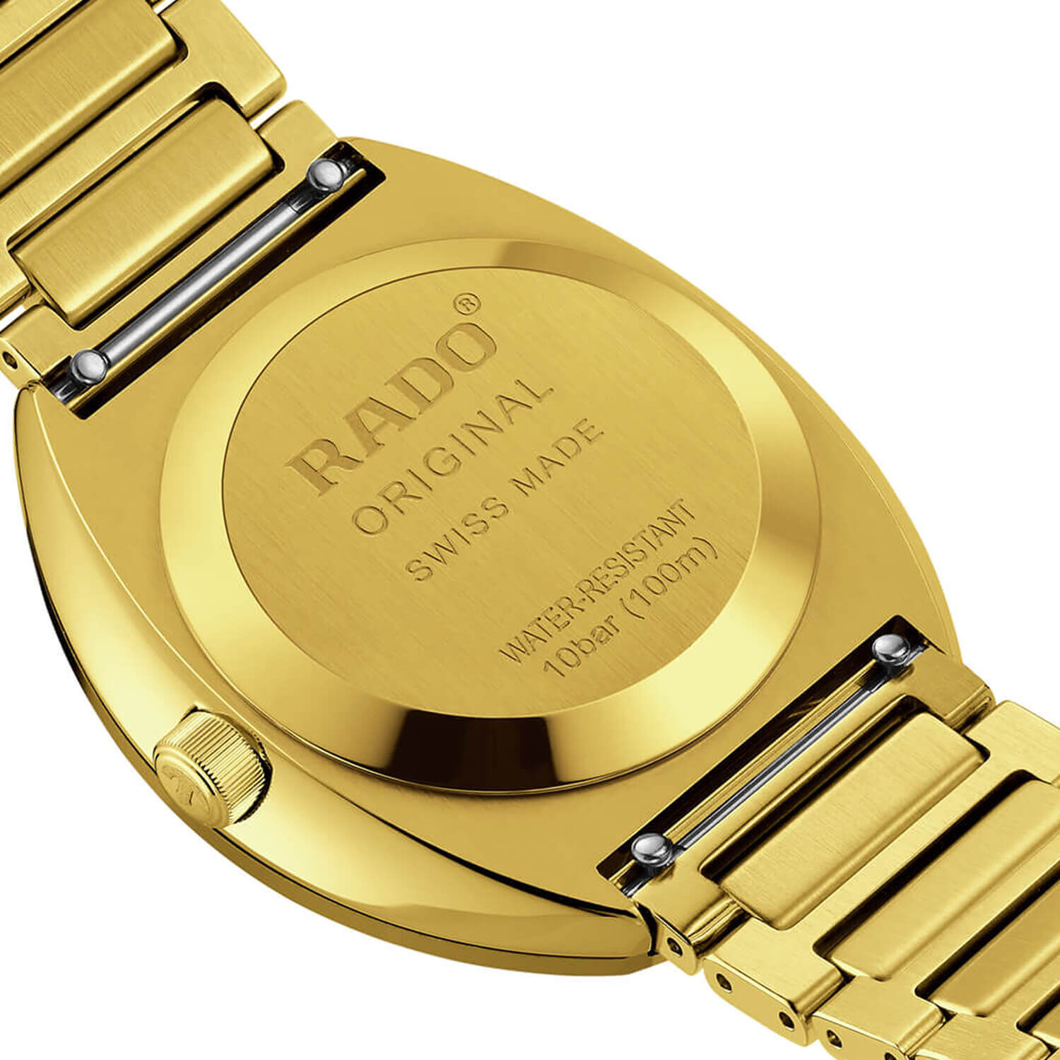 Rado DiaStar Original 38mm Yellow Gold Steel Bracelet Watch