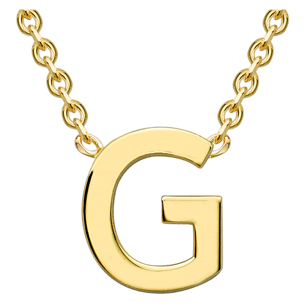 9 Carat Yellow Gold Petite Initial G Necklet  (Chain Included) image number 0