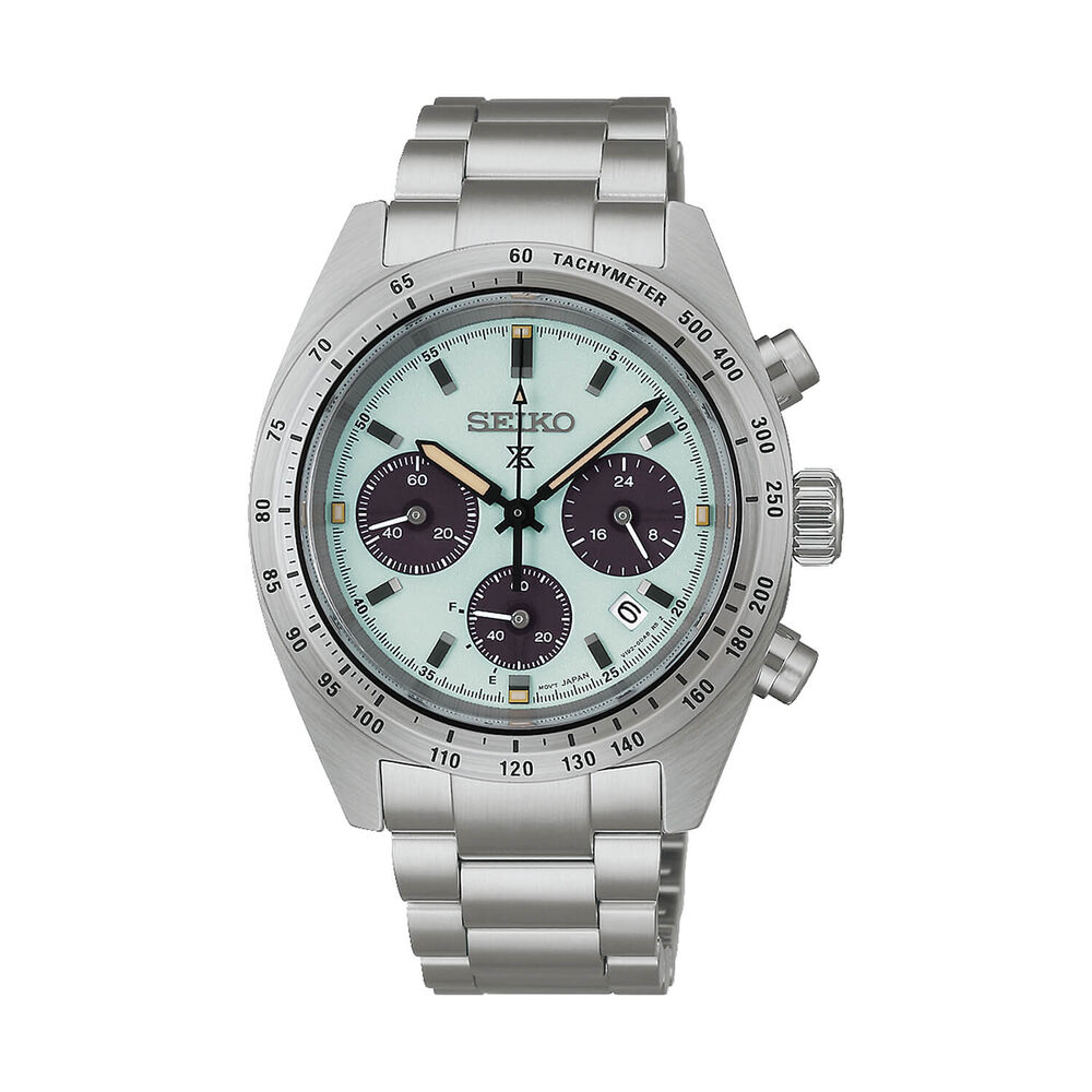 Seiko Prospex Speedtimer &lsquo;Youngtimer&rsquo; Mint Green 39mm Steel Bracelet Watch image number 2