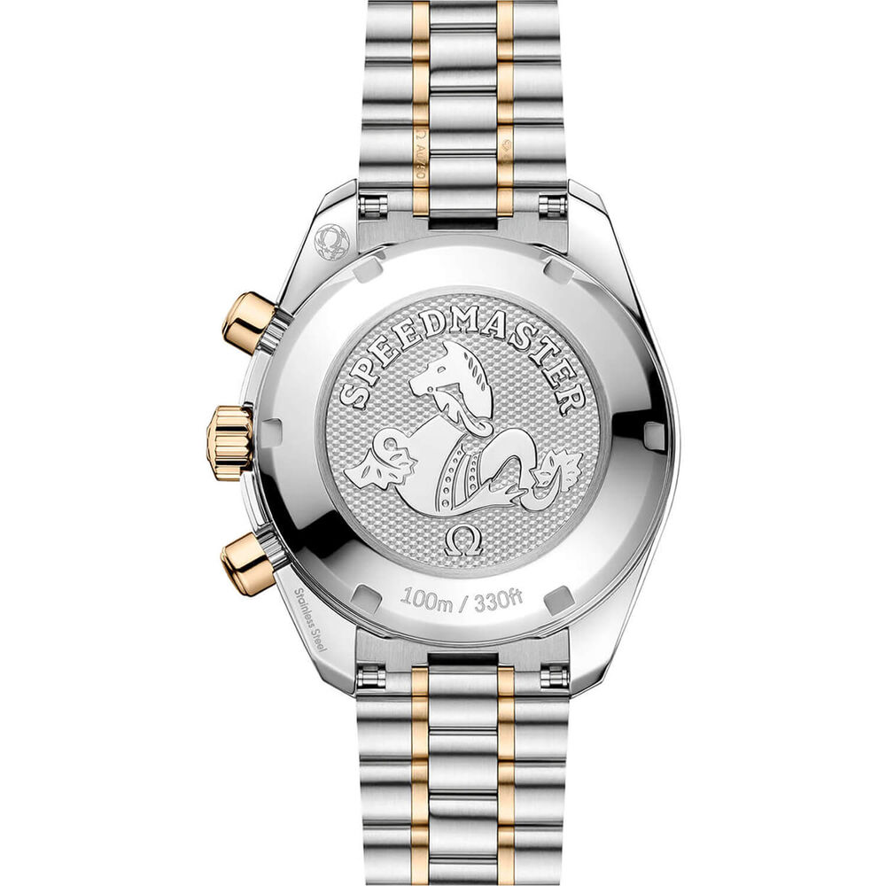 OMEGA Speedmaster 38mm Silver Dial Steel & Moonshine Gold Bracelet Watch