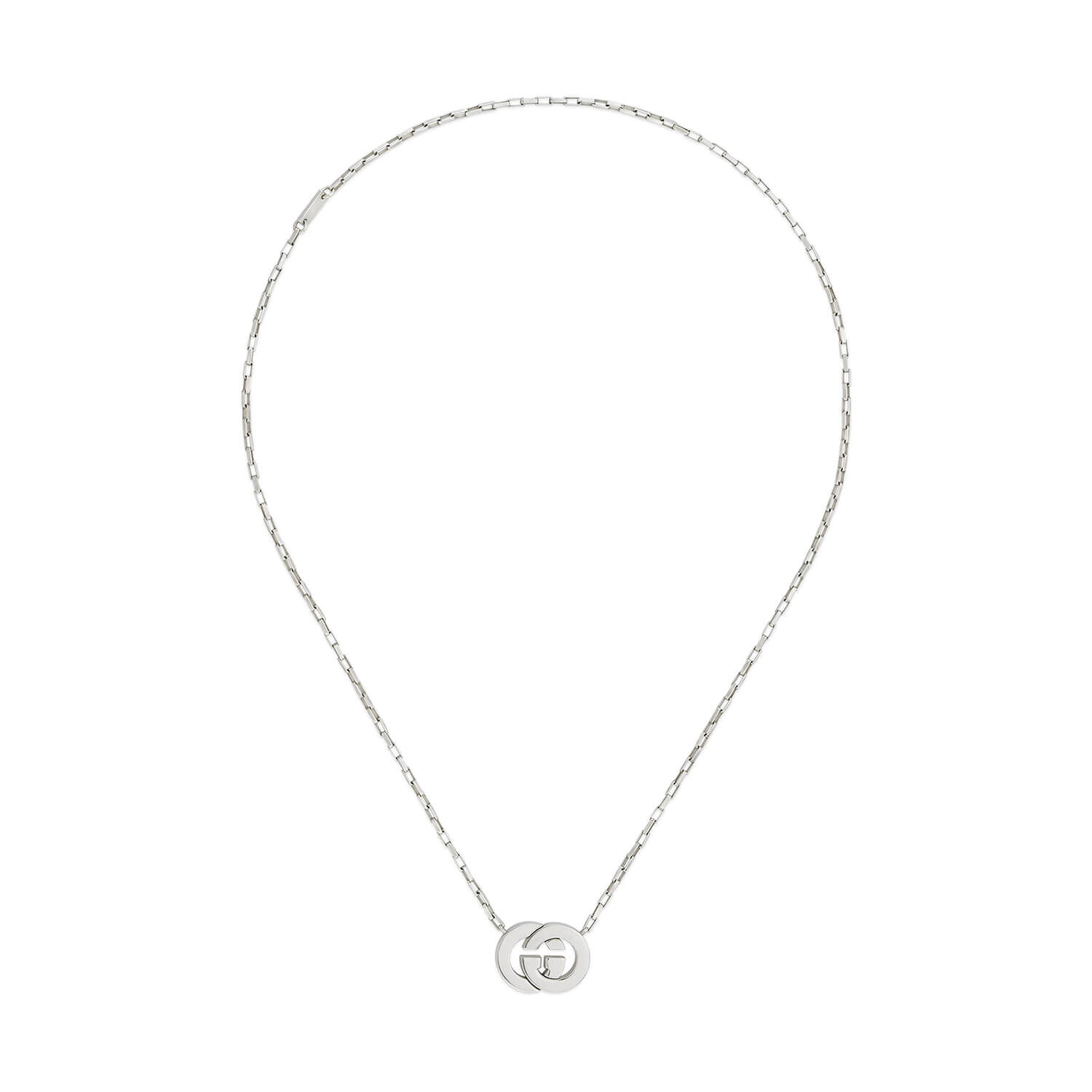 Gucci Interlocking Sterling Silver Chain Necklace