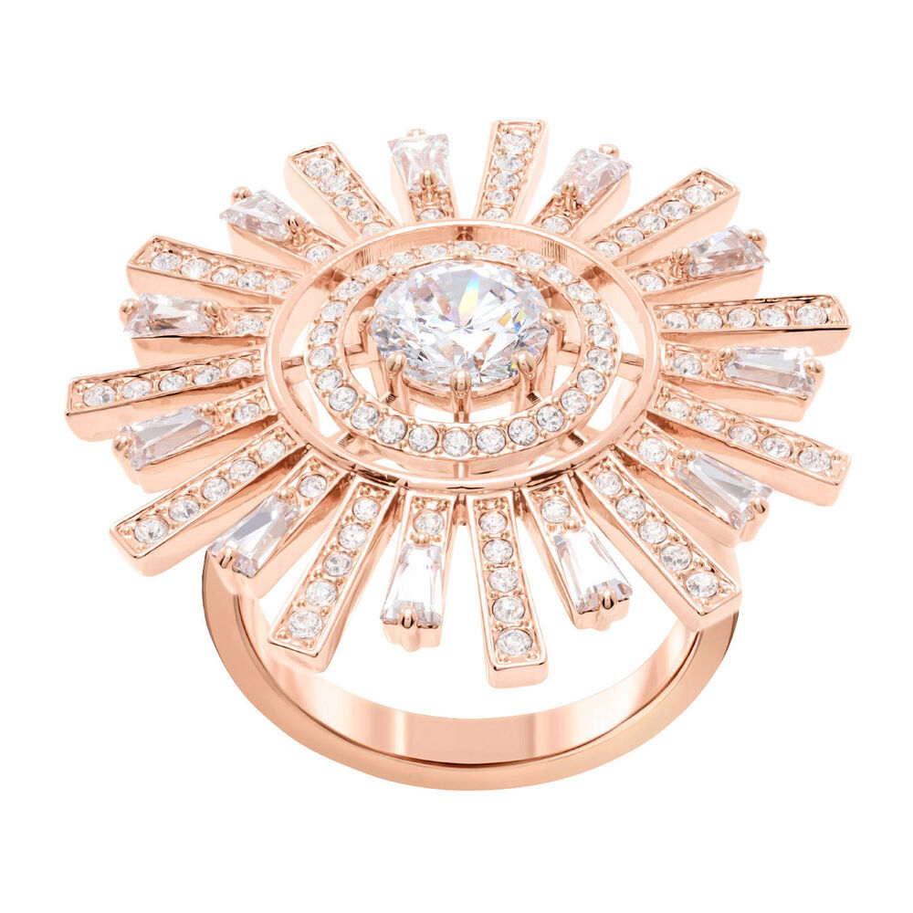 Swarovski Sunshine Clear Crystal & Rose Gold Ring