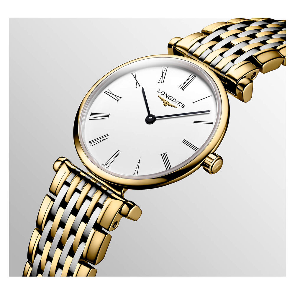 Longines Elegance La Grande Classique de Longines 24mm White Dial Two Tone Bracelet Watch image number 3
