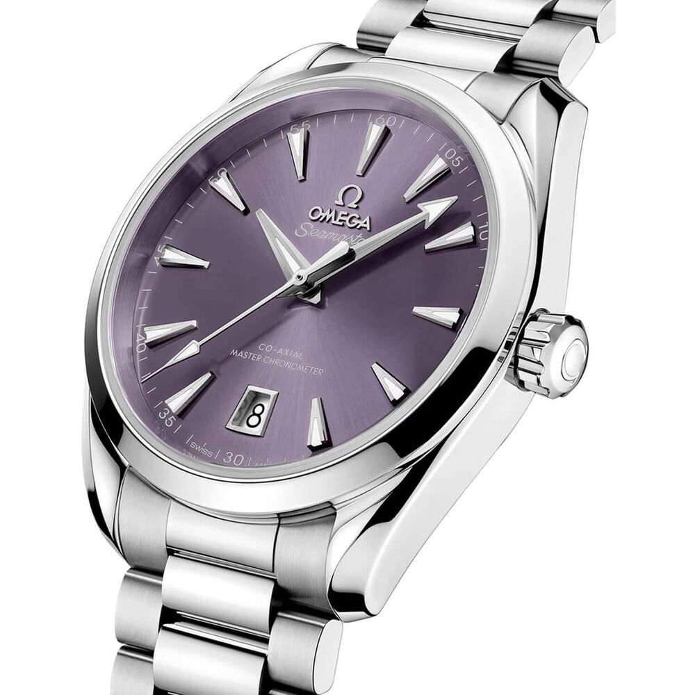 OMEGA Seamaster Aqua Terra Shades 38mm Lavender Dial Steel Bracelet Watch image number 1