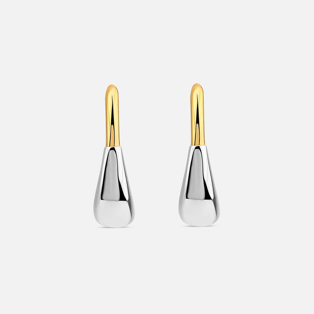 Yellow Gold Plated Vermeil Sterling Silver Handbag Hoop Earrings