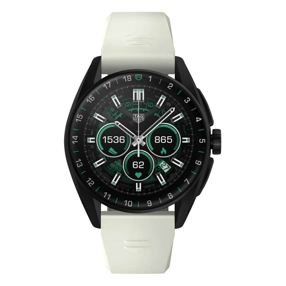 TAG Heuer Connected Golf Special Edition 42mm Titanium Case White Strap Watch image number 0