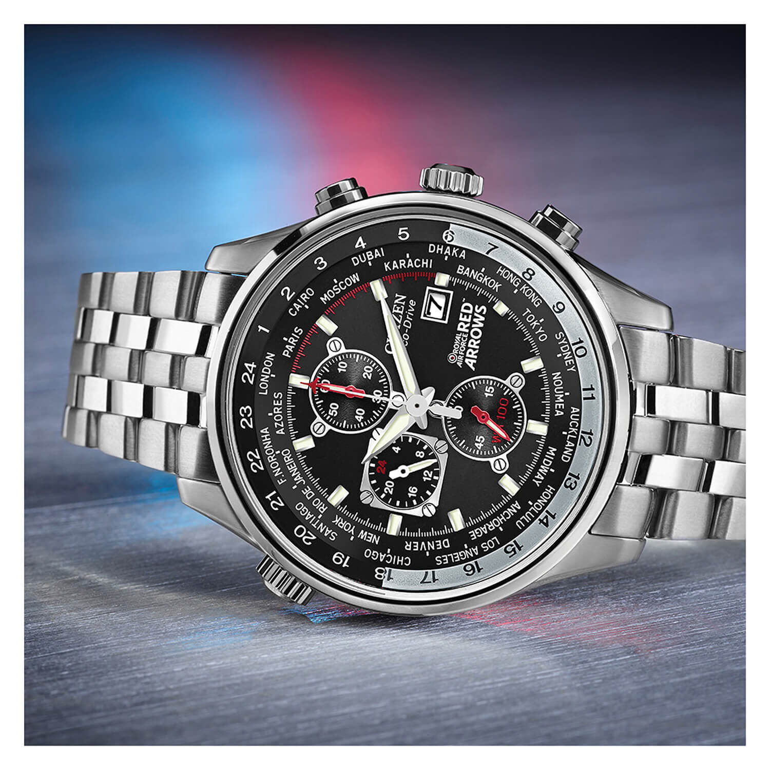 Black and red citizen eco drive outlet