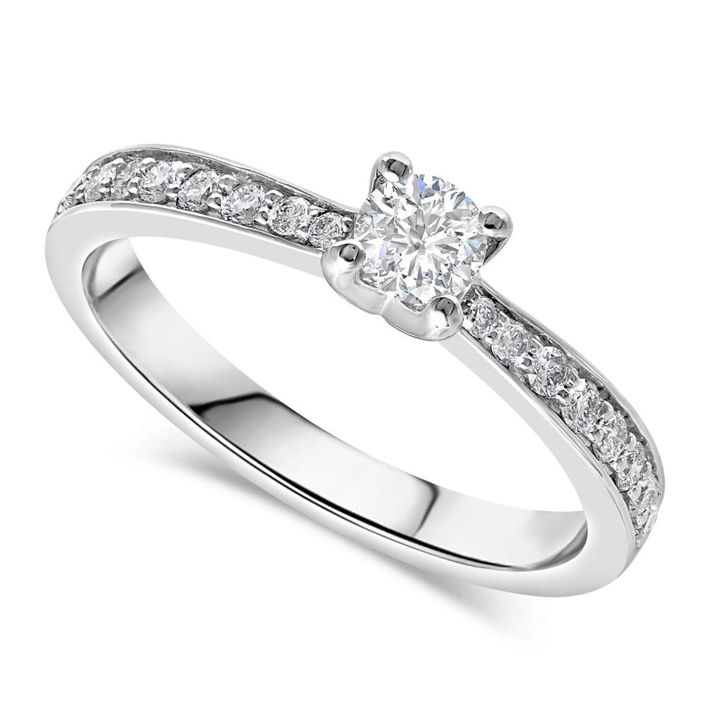 Platinum 0.50 carat diamond ring image number 0