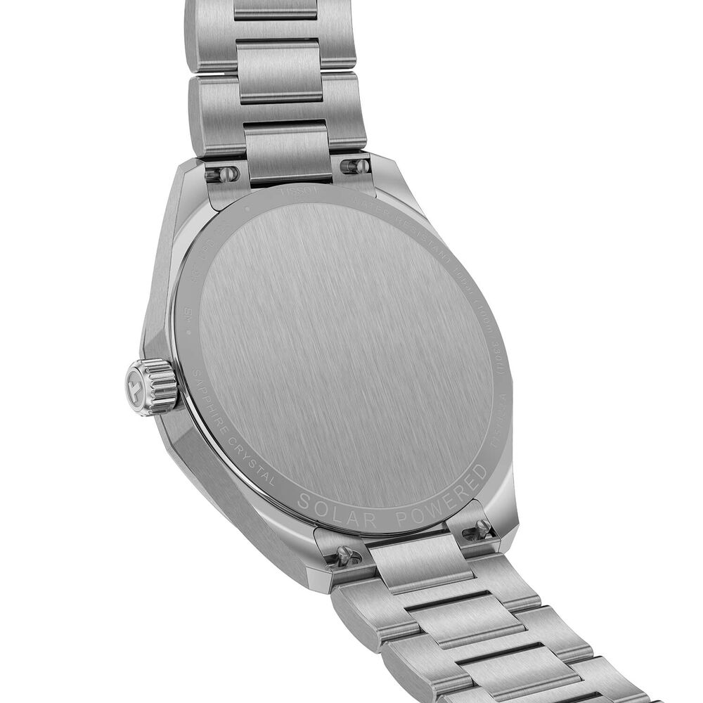 Tissot PRC 100 Solar 39mm Blue Dial Steel Bracelet Watch image number 2