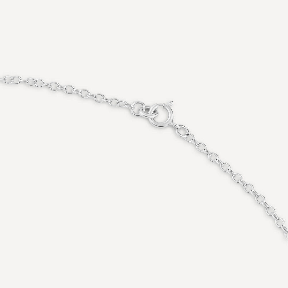 Sterling Silver Infinity And Cubic Zirconia Pave Two-Disc Pendant image number 4