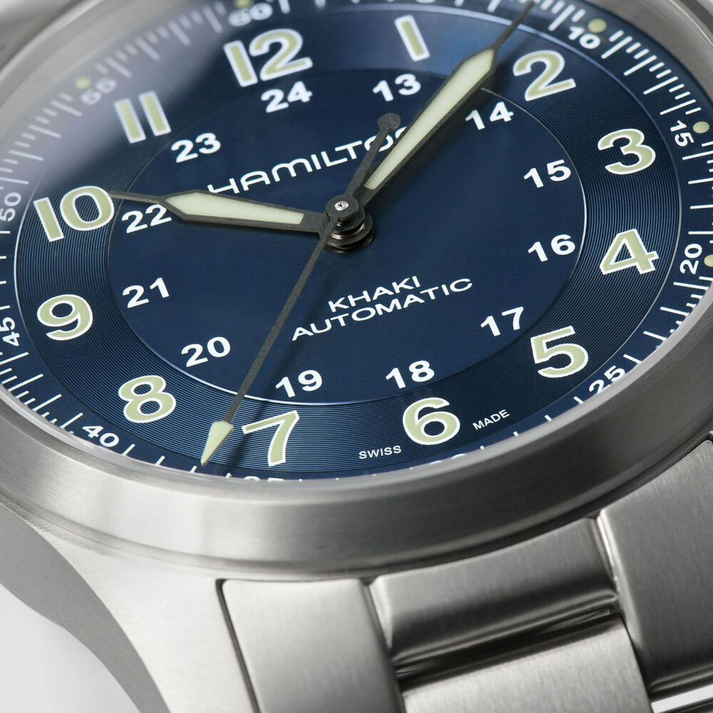 Hamilton Khaki Field Titanium Auto 38mm Blue Dial Titanium Case Watch image number 3