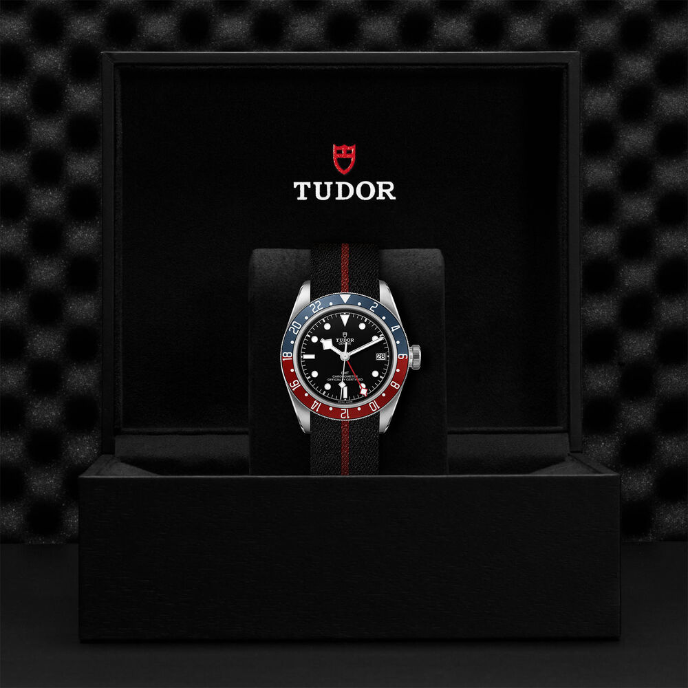 TUDOR Black Bay GMT Black Dial Black Fabric Men's Watch image number 4