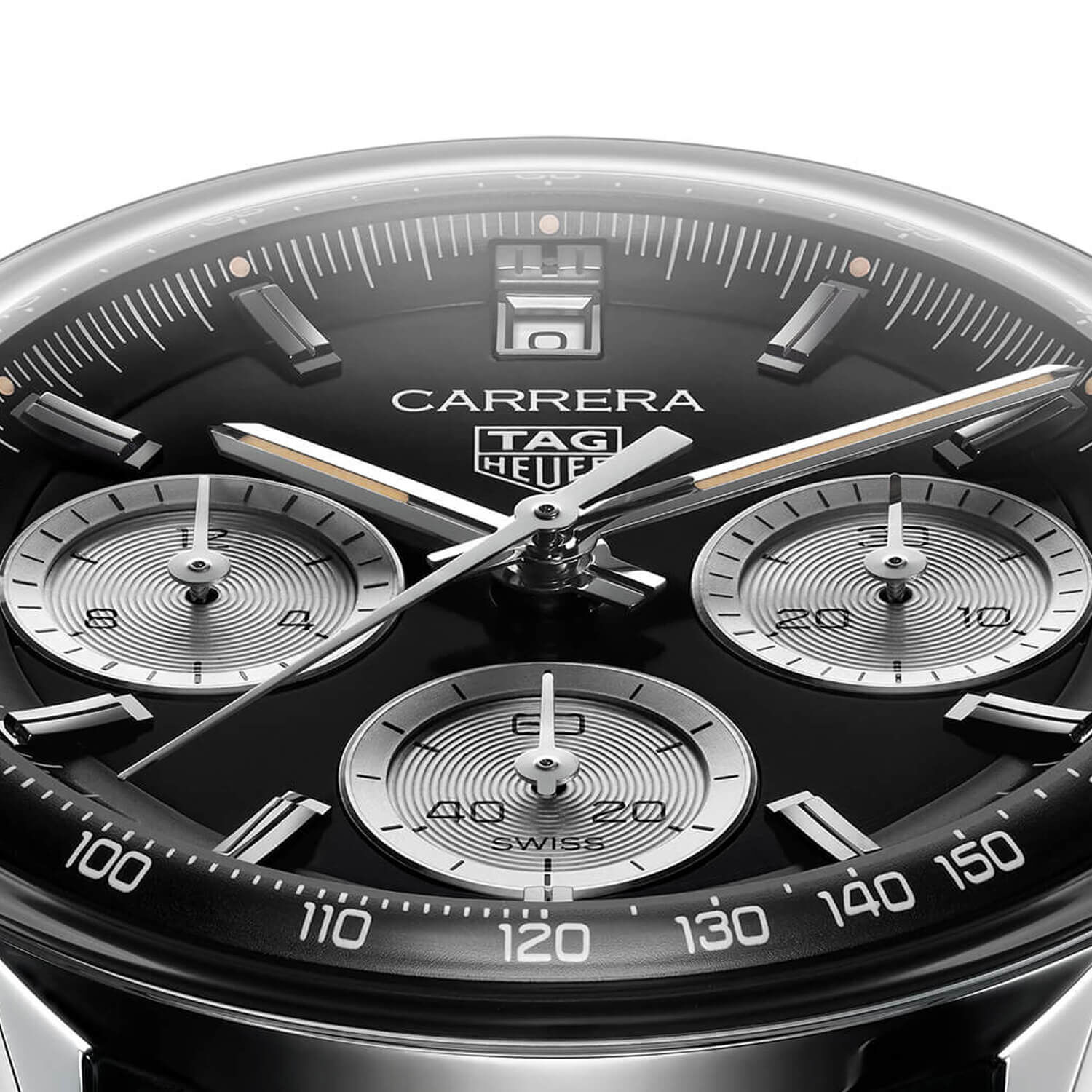 TAG Heuer Carrera 39mm Black Dial Black Strap Watch