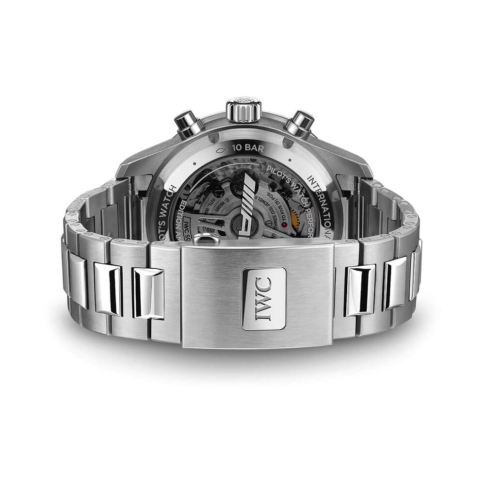 IWC Schaffhausen Pilot’s Performance Chronograph AMG 41mm Black Dial Titanium Bracelet Watch image number 3