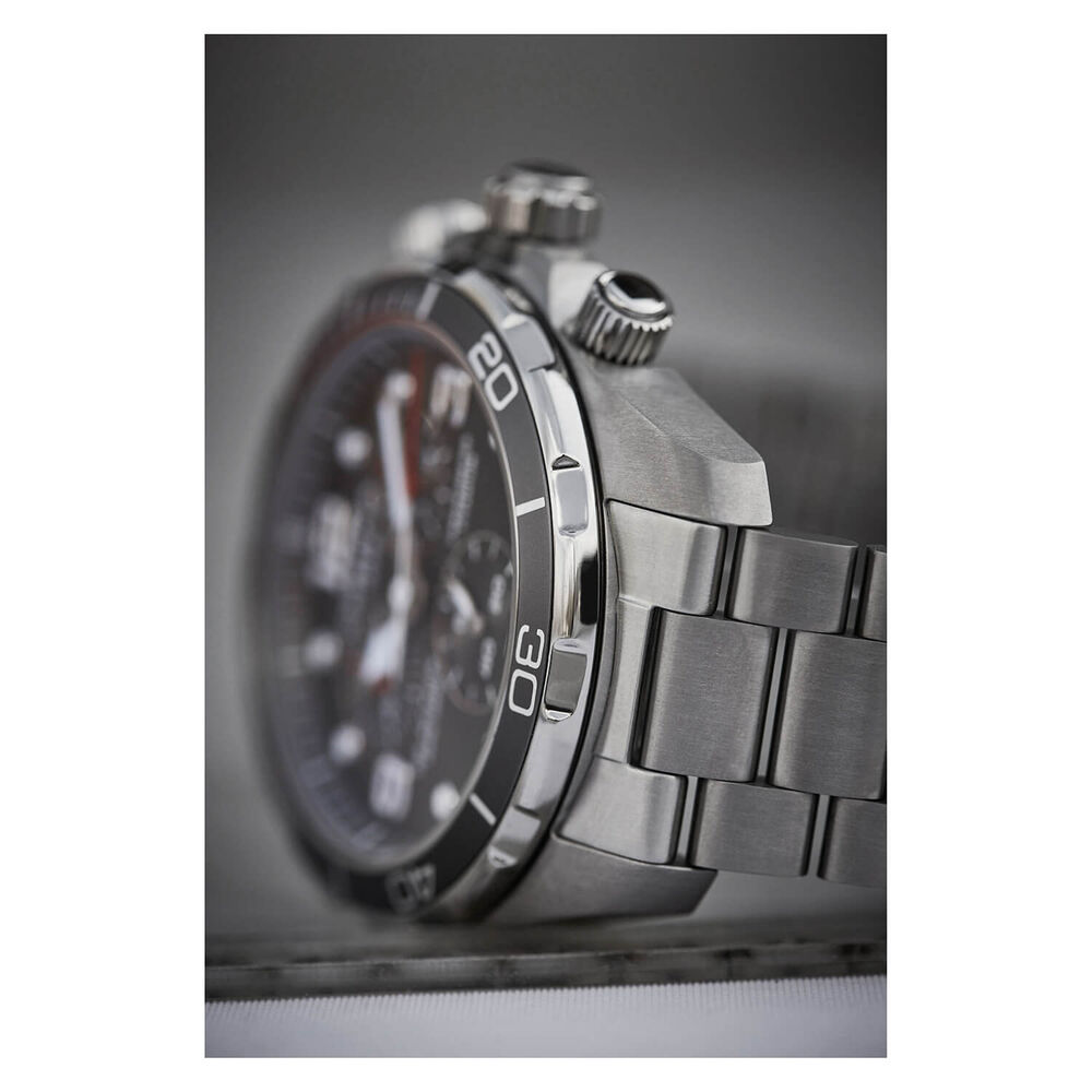 Certina Aqua Quartz 43mm Grey Chronograph Titan Case Bracelet Watch image number 2