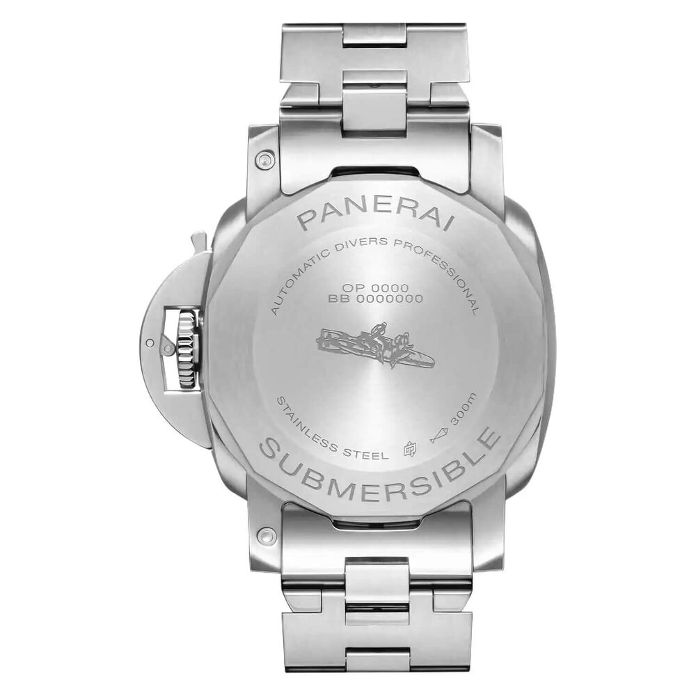 Panerai Submersible 42mm Blu Notte Blue Dial Silver Bracelet Watch