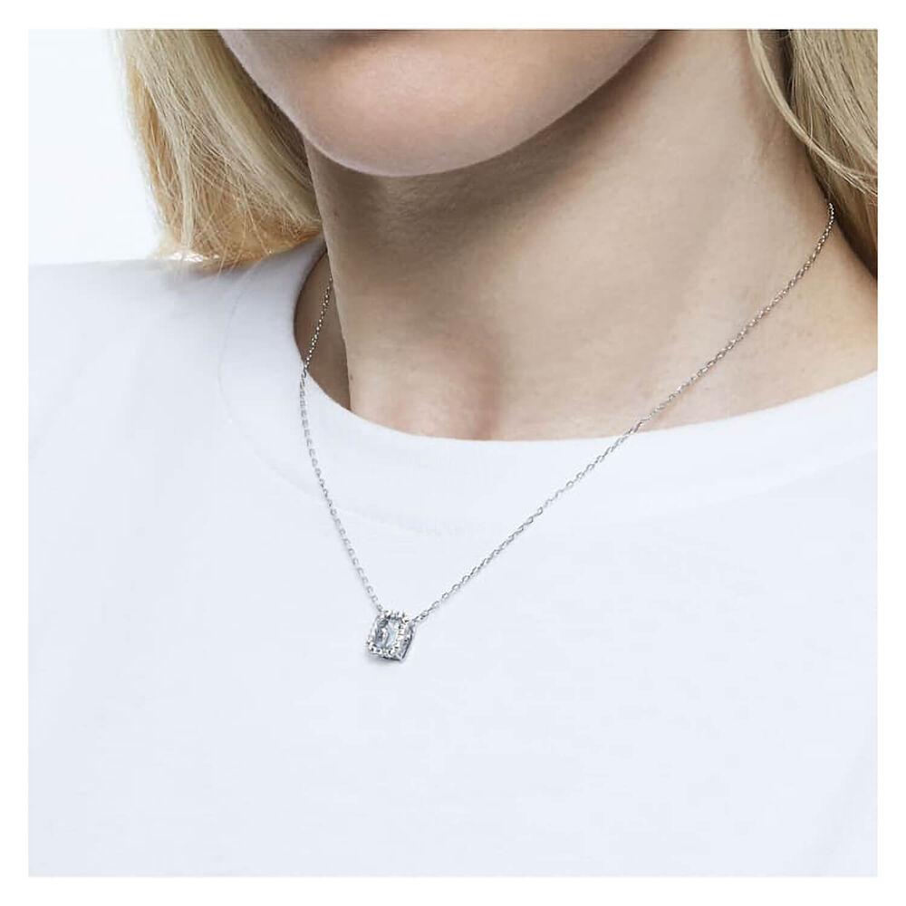 Swarovski Millenia Rhodium Plated White Crystal Pendant Necklace image number 1