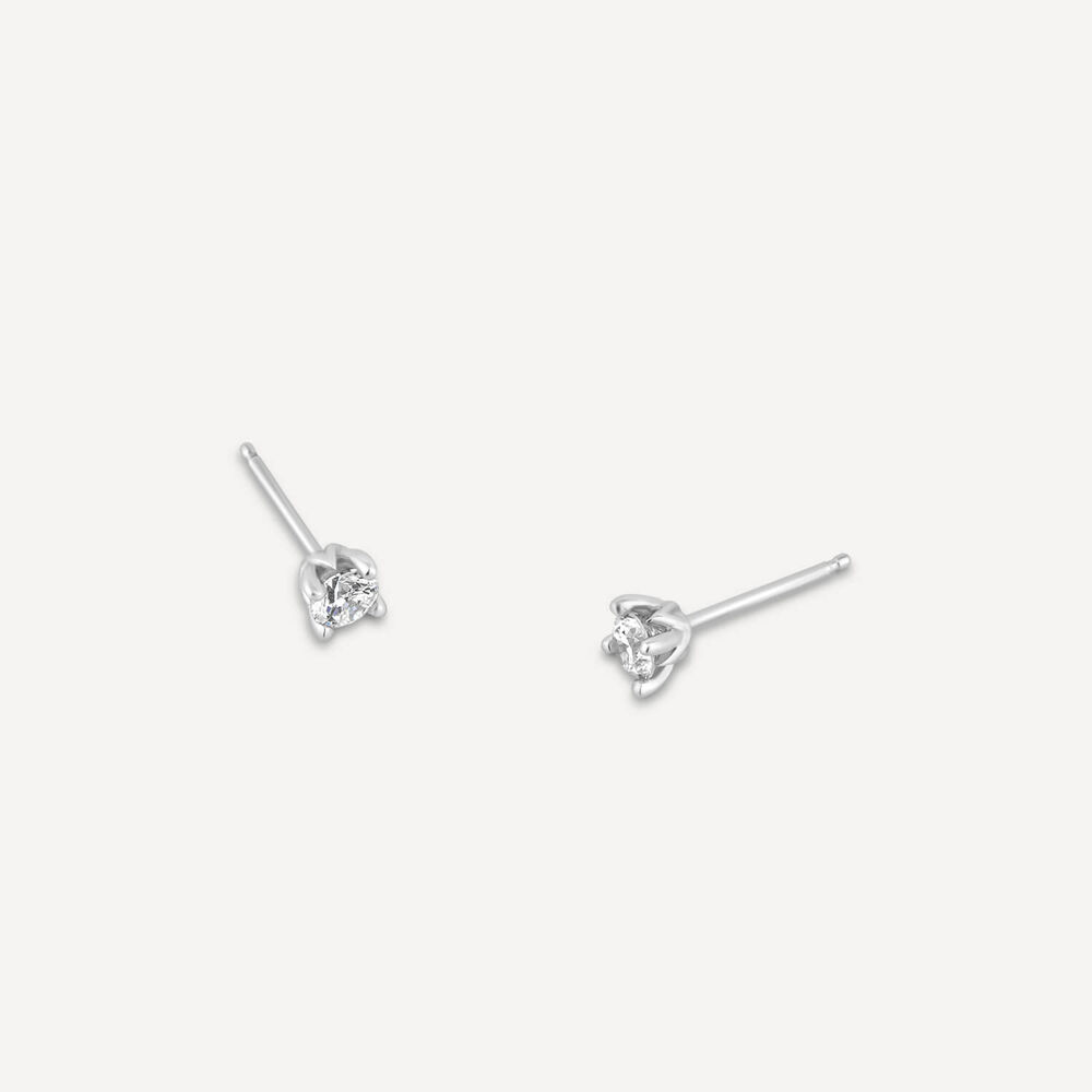 The Orchid Setting 9ct White Gold 0.40ct Diamond Stud Earrings image number 1