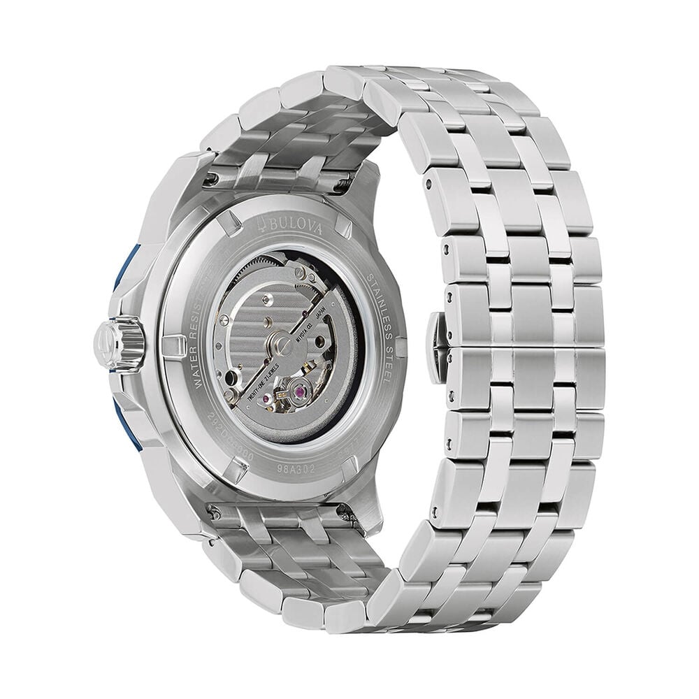 Bulova Marine Star Series A Automatic 45mm Blue Dial Steel Bracelet Watch image number 1