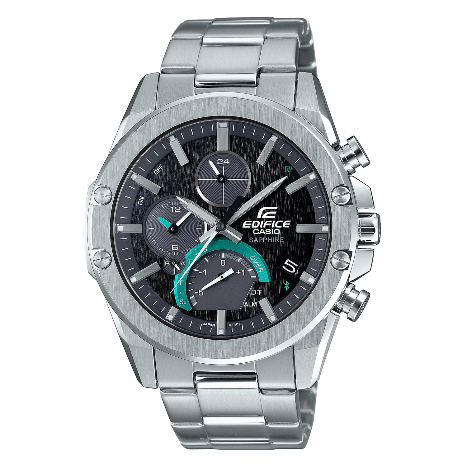 Casio Edifice Slim Gray Dial Chrono Steel Case Bracelet Watch
