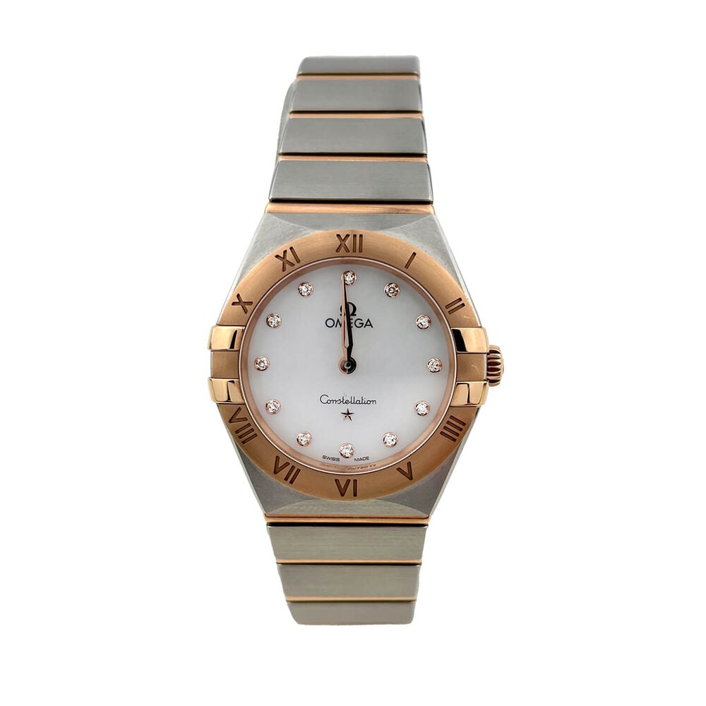 Pre-Owned OMEGA Constellation 28mm White Dial Diamond Steel & 18ct Sedna&trade; Gold Bracelet Watch image number 0