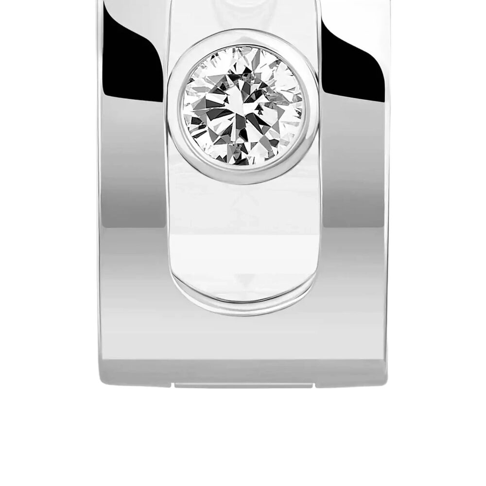 Messika Move Noa 18ct White Gold 0.05ct Diamond Hoop Earrings
