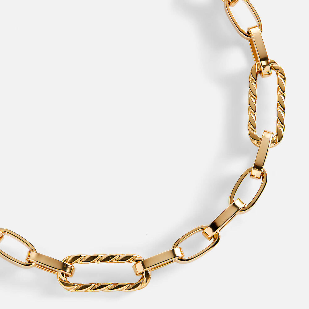 9ct Yellow Gold Rectangular Belcher Link Bracelet