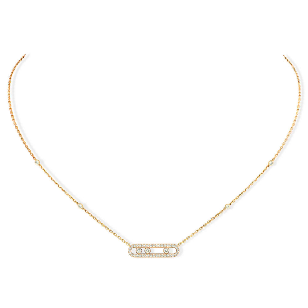 Messika Baby Move 18ct Yellow Gold 0.35ct Pave Diamond Necklace image number 1