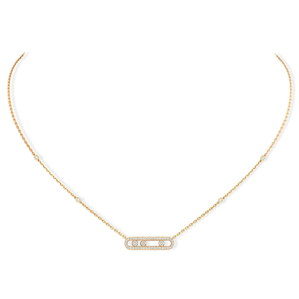 Messika Baby Move 18ct Yellow Gold 0.35ct Pave Diamond Necklace