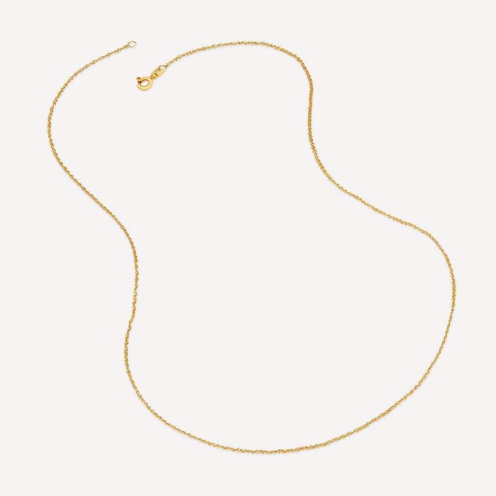 9ct Two Colour Gold Cubic Zirconia Open Heart Pendant (Chain Included) image number 2