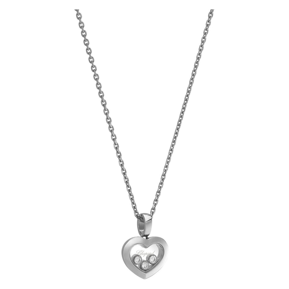 Chopard Happy Diamonds Icons Heart 18ct White Gold 0.15ct Diamond Necklace
