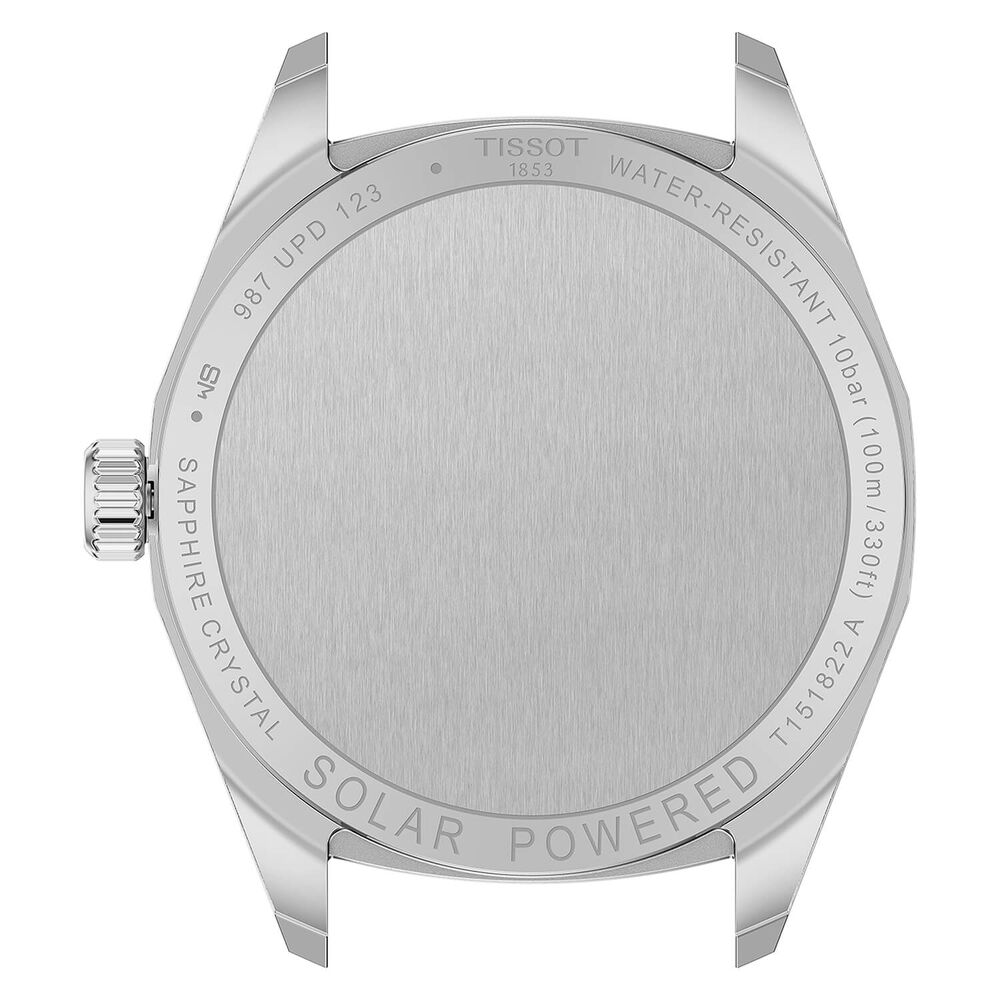 Tissot PRC 100 Solar 34mm Mother of Pearl Dial Rose Gold PVD Steel Bracelet Watch