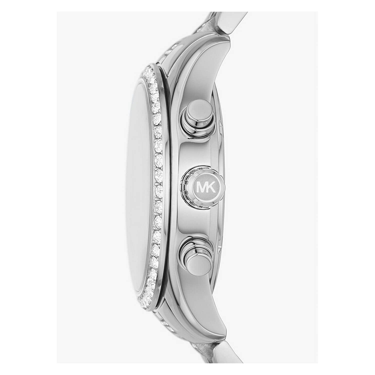 Mk watch silver new arrivals diamonds