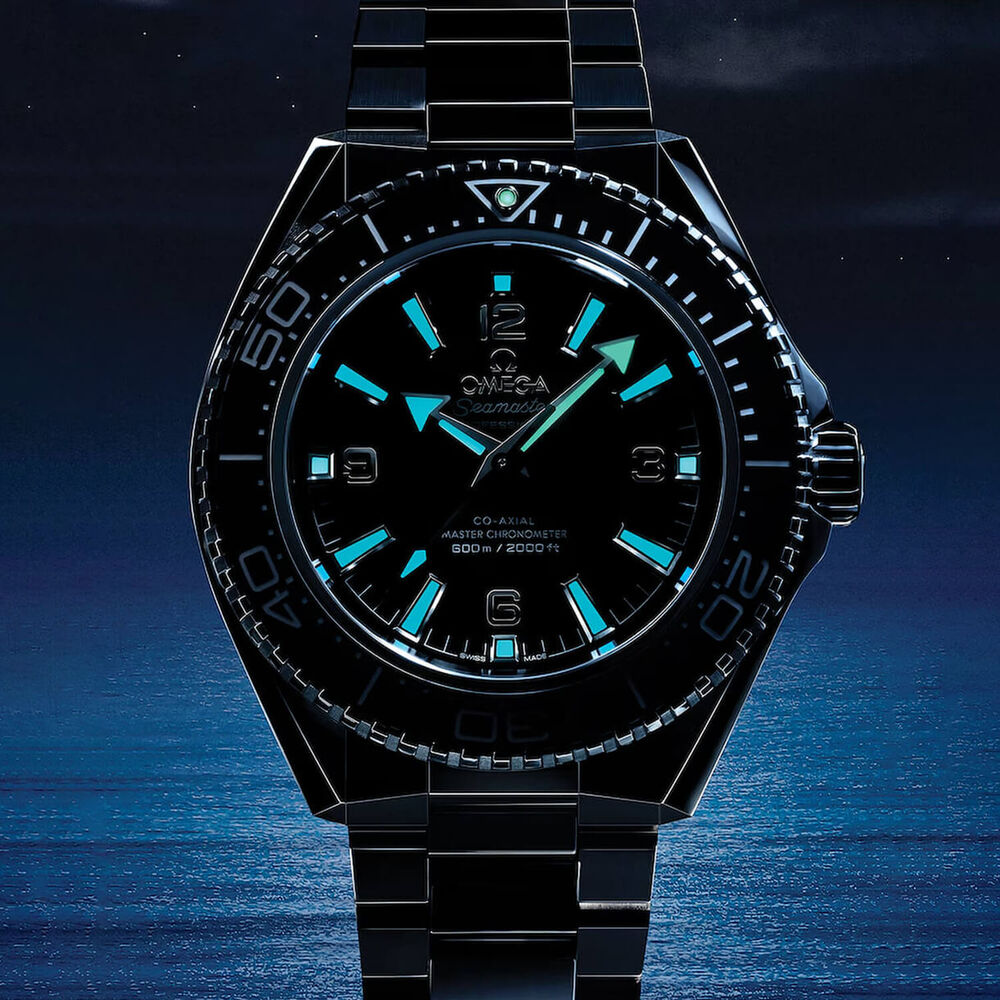 OMEGA Seamaster Planet Ocean 600M 42mm Black Dial Black Bezel Steel Bracelet Watch image number 5