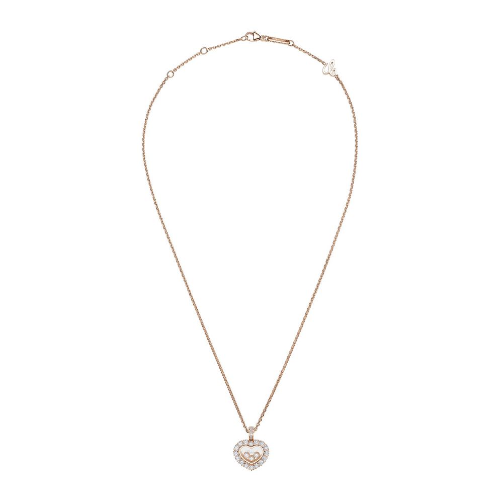 Chopard Happy Diamonds 18ct Rose Gold 0.95ct Diamond Necklace image number 2