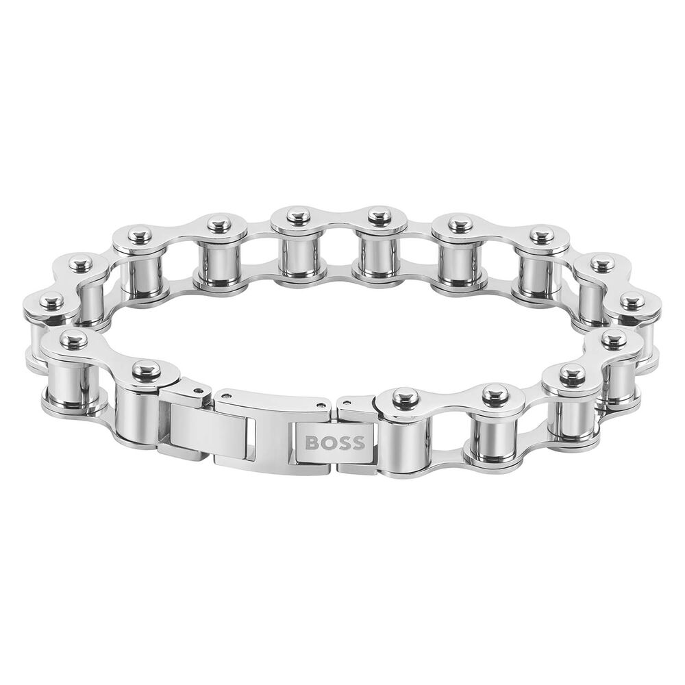BOSS Cycle Stainless Steel Chain Bracelet image number 0