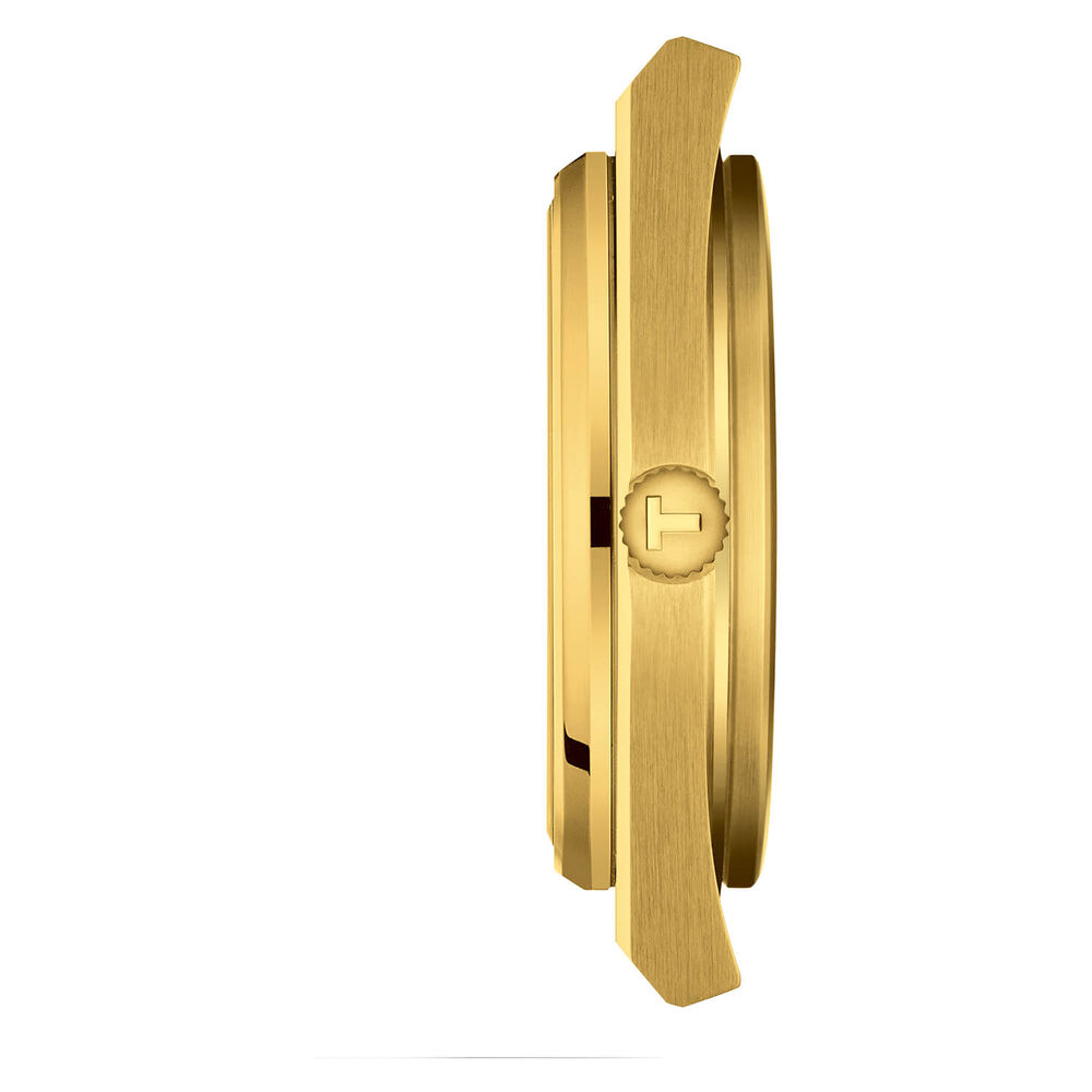 Tissot PRX 205 40mm Quartz Yellow Dial Yellow Gold PVD Case Bracelet Watch image number 2