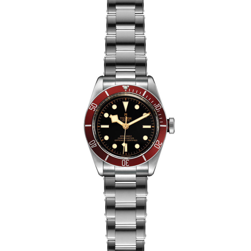 TUDOR Heritage Black Bay 41mm Burgundy Bezel Steel Men's Watch