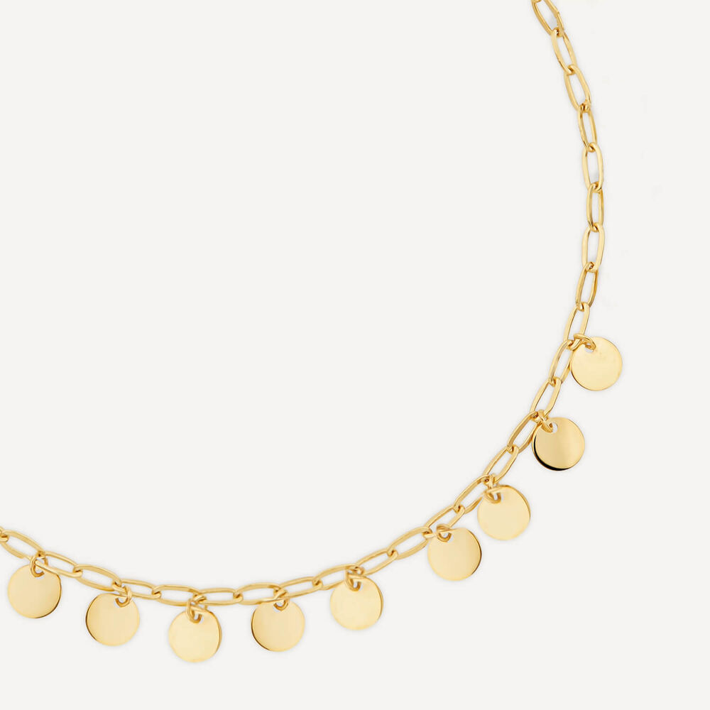 9ct Yellow Gold Polished Mini Discs Bracelet image number 1