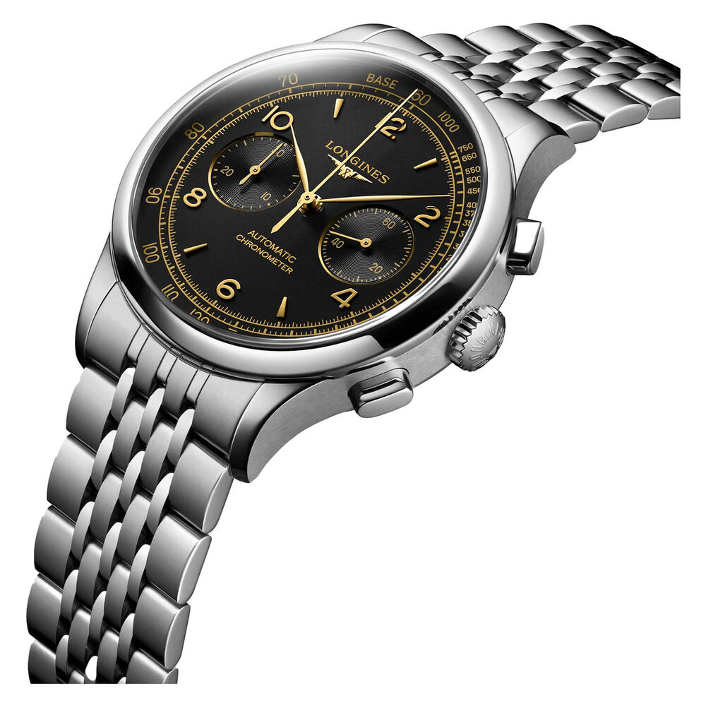 Longines Watchmaking Tradition Record 40mm Chronometer Steel Bracelet Watch image number 1