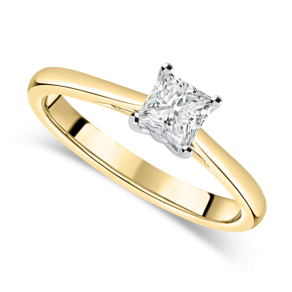 18ct Yellow Gold 0.40ct Diamond Solitaire Tulip Setting Ring