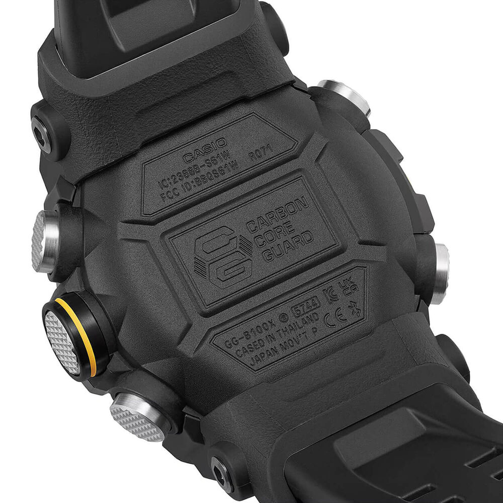 G-SHOCK Master of G Mudmaster 55.4mm Black Ion Plated Bezel & Black Resin Strap Watch