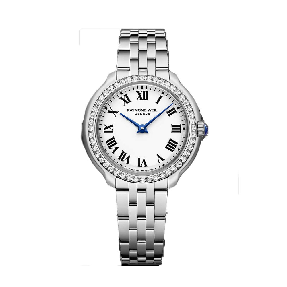 Raymond Weil Toccata Heritage 28mm White Dial Diamond Set Bezel Steel Bracelet Watch