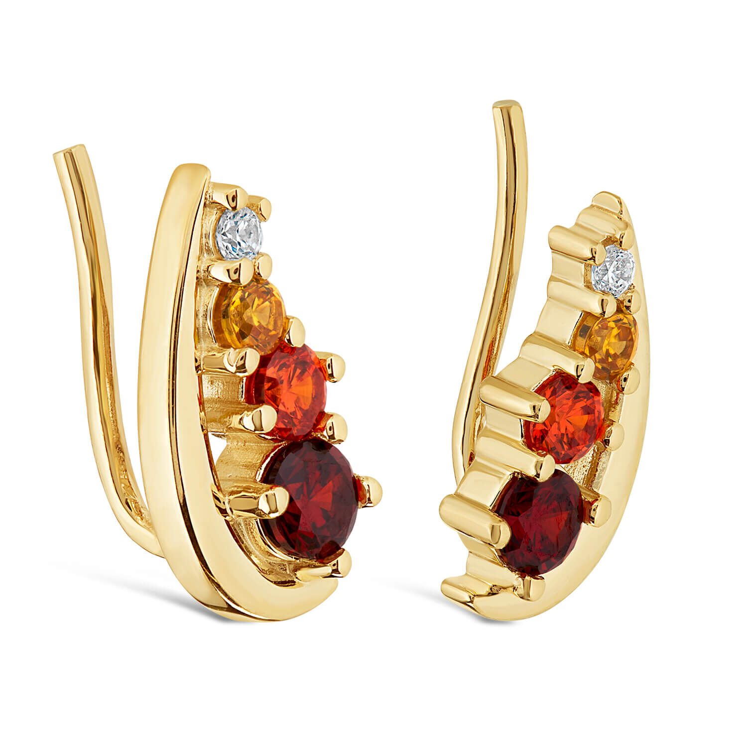 9ct gold store crawler earrings
