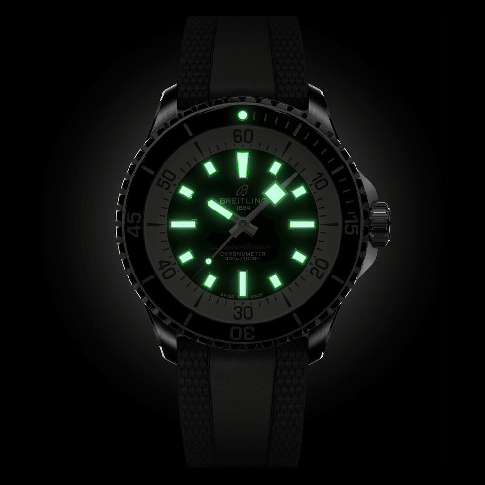 Breitling Superocean Automatic 42 Black Dial & Rubber Strap Watch image number 5